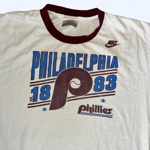 Vintage Nike Philadelphia Graphic Tee in White and Maroon